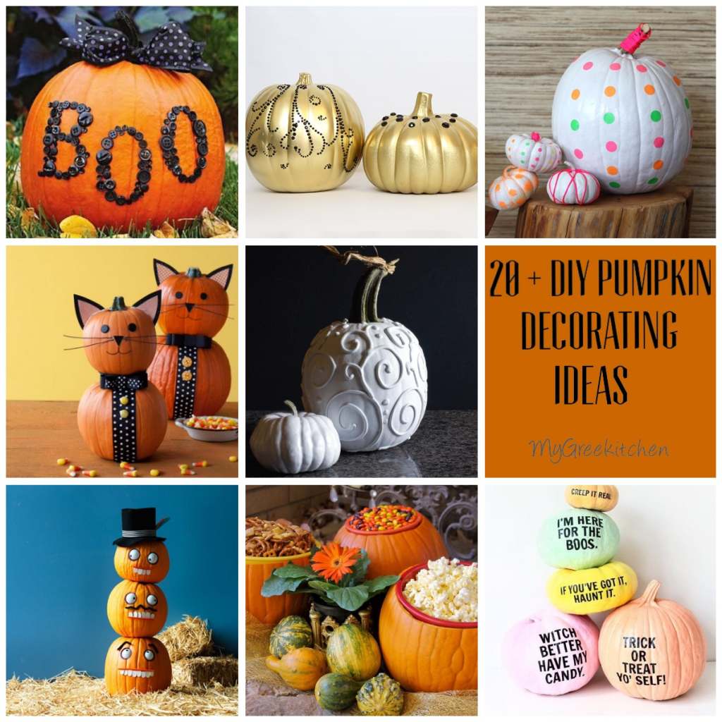 20 + Diy Pumpkin Decorating Ideas - Mygreekitchen
