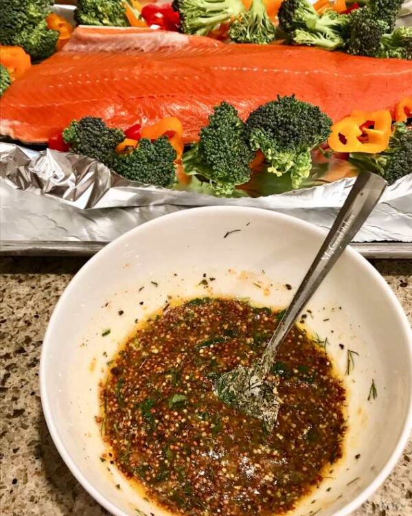 Honey Mustard Baked Salmon In Foil Recipe Mygreekitchen